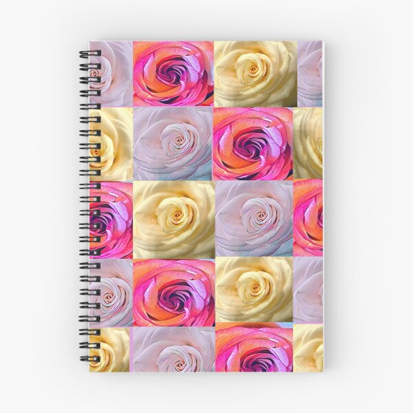 Item preview, Pastel Rose Grid Collage – Vibrant Pink, Cream & Magenta Rose Pattern designed and sold by BalkanBloomArt.
