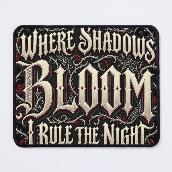 Item preview, Where Shadows Bloom I Rule The Night Gothic Typography designed and sold by CurrentPhase.