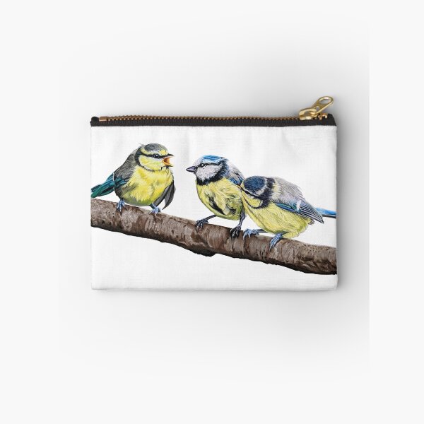 Item preview, Blue Tits sitting on a branch - twittering birds designed and sold by IslesArt.