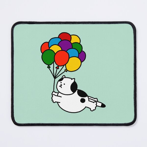 Item preview, a flying Cat with balloons designed and sold by superbaechoo.
