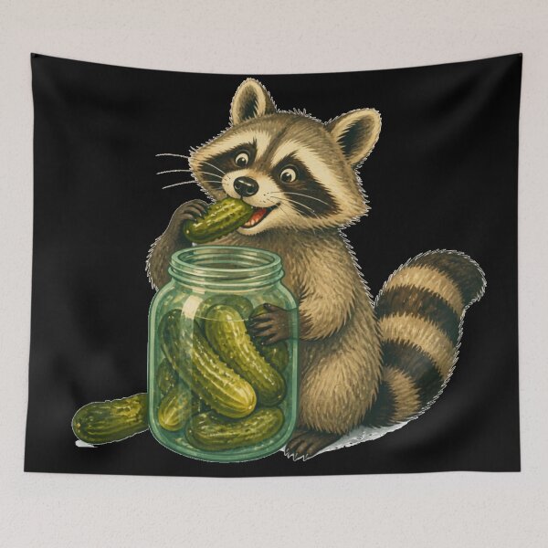 Item preview, Raccoon Eating Pickles designed and sold by AMCreatix.