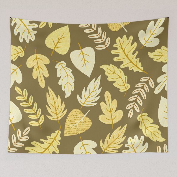 Item preview, Textured Autumn Canopy – Cozy Fall Foliage Pattern | Yellow designed and sold by Frohyou.