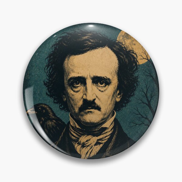 Item preview, Edgar Allan Poe Vintage Raven Gothic Portrait designed and sold by ValentinaHramov.