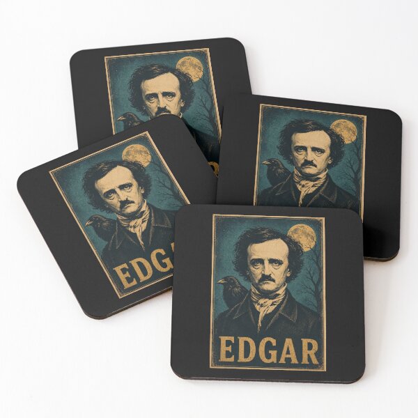 Item preview, Edgar Allan Poe Vintage Raven Gothic Portrait designed and sold by ValentinaHramov.