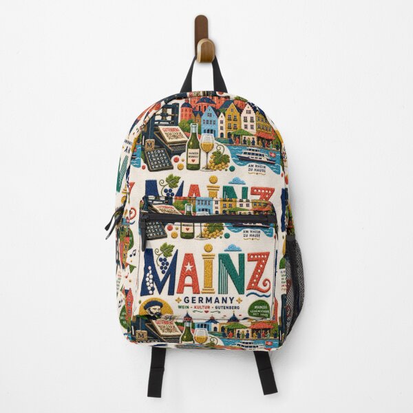 Item preview, Mainz Germany Embroidered Travel Art | Gutenberg City Cathedral Rhine River Souvenir Illustration designed and sold by Witsprings.