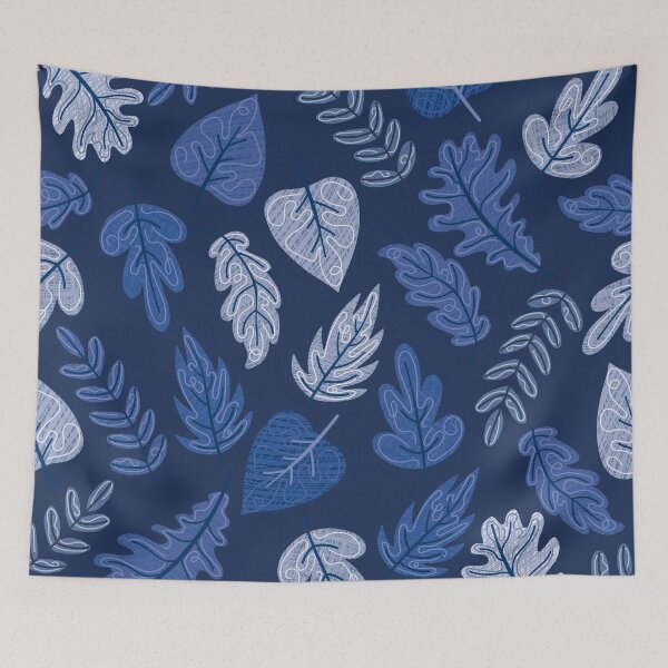 Item preview, Textured Autumn Canopy – Cozy Fall Foliage Pattern | Blue designed and sold by Frohyou.