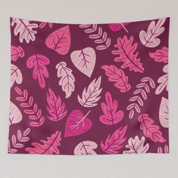 Item preview, Textured Autumn Canopy – Cozy Fall Foliage Pattern | Pink designed and sold by Frohyou.