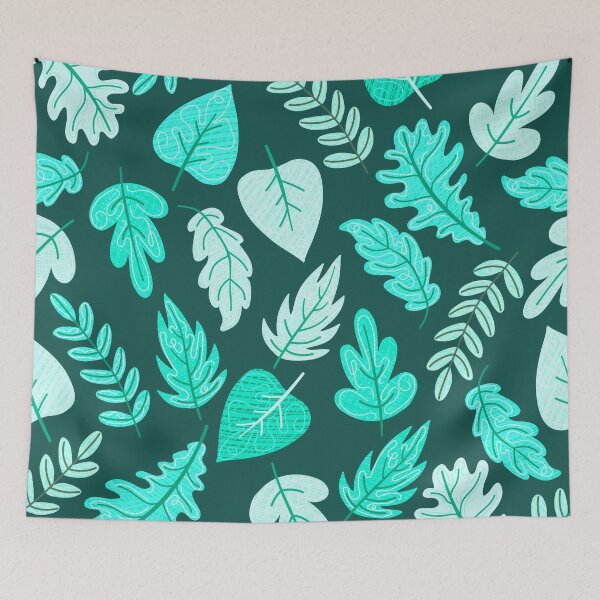 Item preview, Textured Autumn Canopy – Cozy Fall Foliage Pattern | Teal designed and sold by Frohyou.