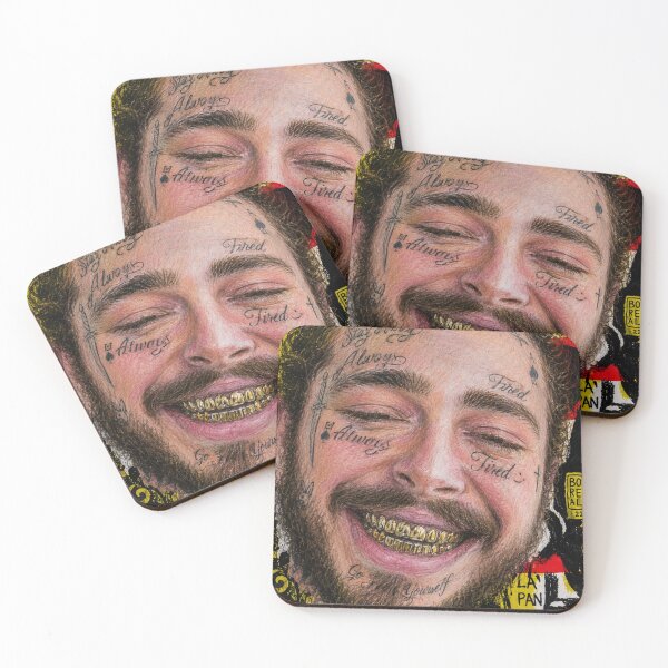 Artikelvorschau, Post Malone – Tätowiertes Posty Neo Pop Porträt entworfen und verkauft von Boreal Apparel.