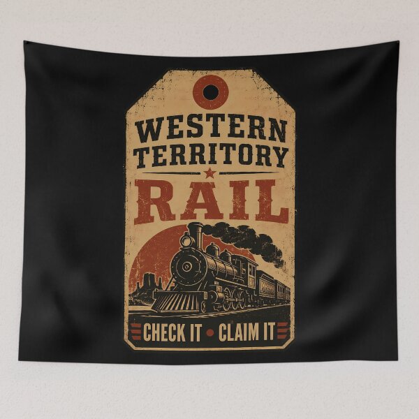 Item preview, Western Territory Rail Baggage Tag designed and sold by agearb.