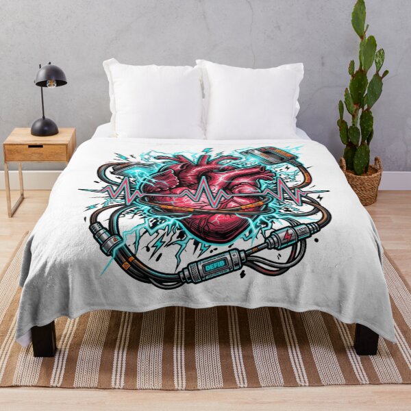 Item preview, Cardiology Anatomical Heart Defibrillator ECG Shock Neon Aesthetic designed and sold by Animer-art1.