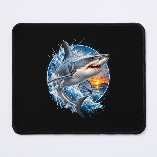Item preview, Great White Shark Sunset – Apex Ocean Predator designed and sold by RockitBaby.