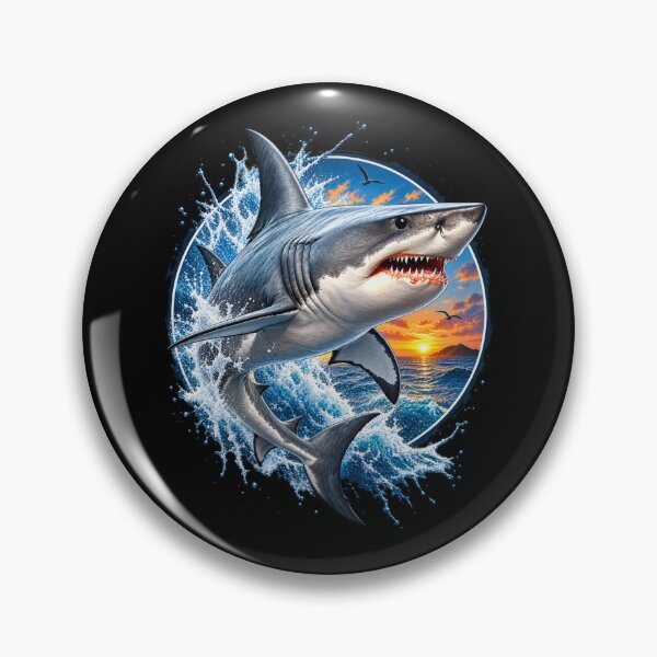 Item preview, Great White Shark Sunset – Apex Ocean Predator designed and sold by RockitBaby.