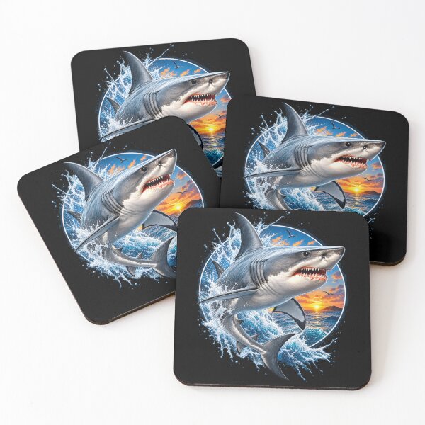 Item preview, Great White Shark Sunset – Apex Ocean Predator designed and sold by RockitBaby.