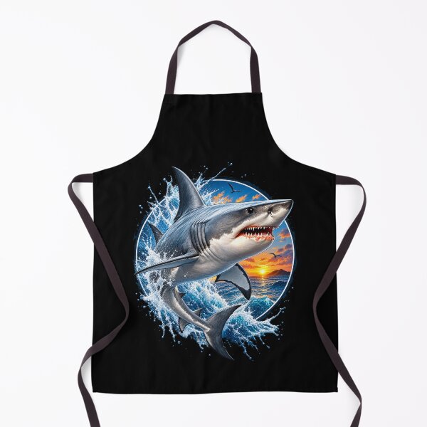 Item preview, Great White Shark Sunset – Apex Ocean Predator designed and sold by RockitBaby.