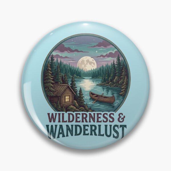 Item preview, Wilderness & Wanderlust – Cabin Lake Moon Artwork designed and sold by Dogandesighn.