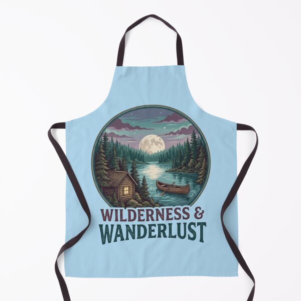 Item preview, Wilderness & Wanderlust – Cabin Lake Moon Artwork designed and sold by Dogandesighn.