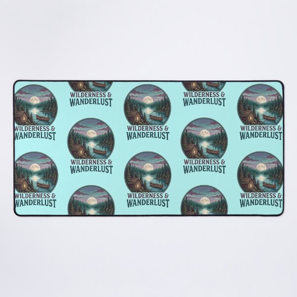 Item preview, Wilderness & Wanderlust – Cabin Lake Moon Artwork designed and sold by Dogandesighn.
