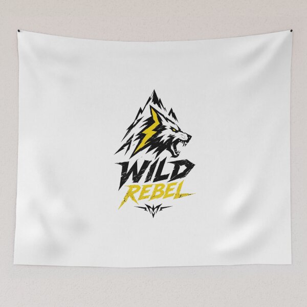 Item preview, Wild Rebel Wolf – Lightning Gym Workout T-Shirt Design designed and sold by ihebaouadi.