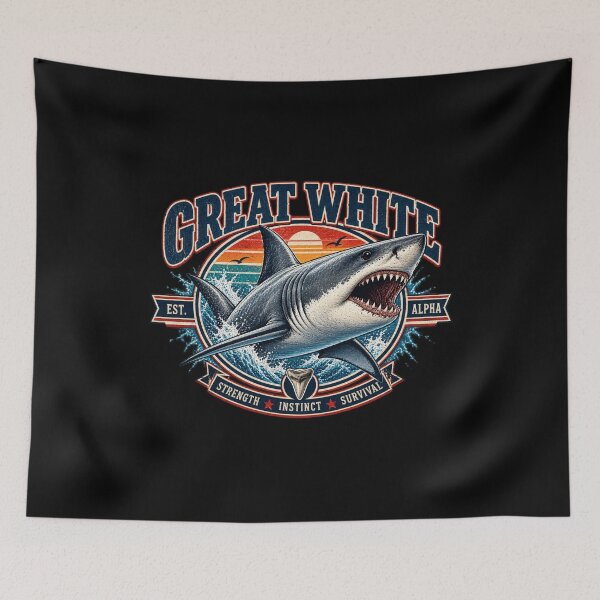 Item preview, Great White-Strength, Instict, Survival designed and sold by RockitBaby.