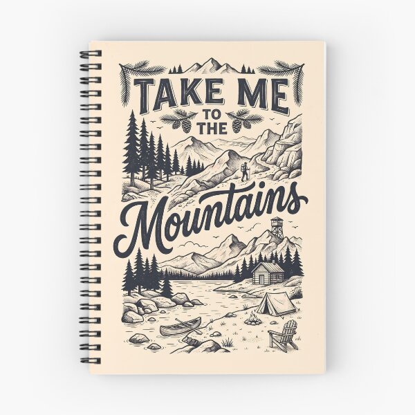 Item preview, Take Me to the Mountains Vintage Wilderness Design designed and sold by Northline Threads.