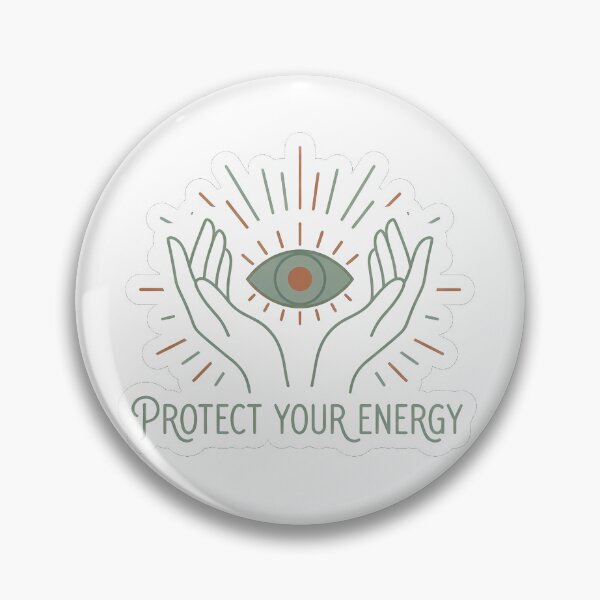 Item preview, Protect Your Energy - Aesthetic Mindful Wellness Sticker designed and sold by CreativeLook25.