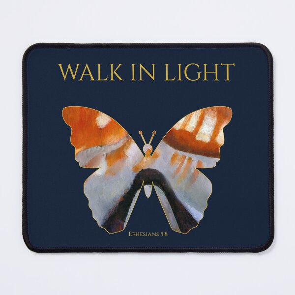 Item preview, Walk in Light Ephesians 5:8 Christian Butterfly – One Body Bible Verse Art designed and sold by KittenAndCo.