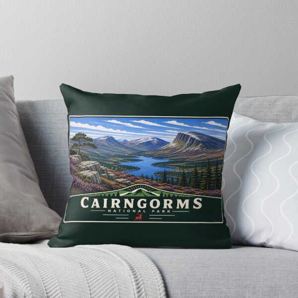 Item preview, Cairngorms National Park Vintage Travel Poster Badge designed and sold by NewNomads.