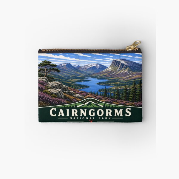 Item preview, Cairngorms National Park Vintage Travel Poster Badge designed and sold by NewNomads.