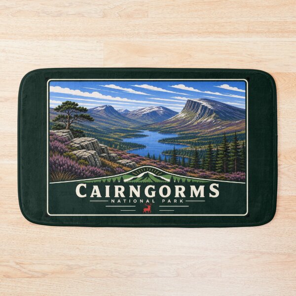 Item preview, Cairngorms National Park Vintage Travel Poster Badge designed and sold by NewNomads.