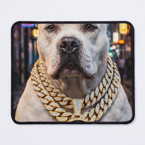 Item preview, Urban Royalty Pitbull with Crown & Diamond Chain designed and sold by FENOMStudio.