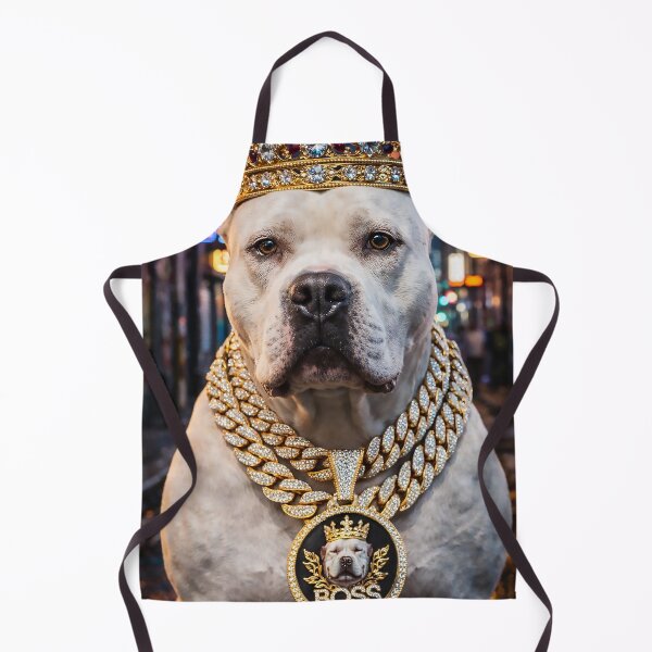 Item preview, Urban Royalty Pitbull with Crown & Diamond Chain designed and sold by FENOMStudio.