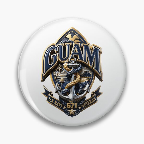 Item preview, Guåhan Anchorbound Legacy: 671 Navy Veteran Crest of Island Honor designed and sold by BlissBlvdShop.