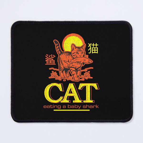 Item preview, Cat Eating a Baby Shark Funn designed and sold by AhmedZouita.