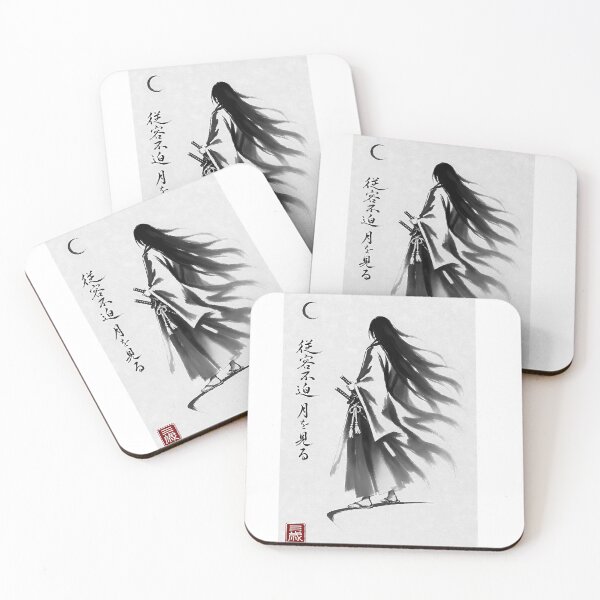 Item preview, 従容不迫、月を見る — Sumi-e Ink Wash | Sanzen-Sekai Vertical designed and sold by 三千世界.