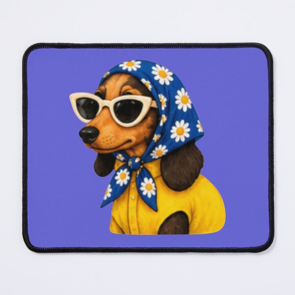 Item preview, Cute Dachshund in Daisy Scarf Sunglasses designed and sold by DailyDoodlesBySumbul.
