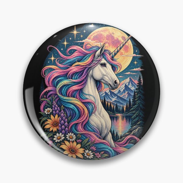 Item preview, Mystical Mountain Unicorn – Rainbow Mane Fantasy designed and sold by RockitBaby.