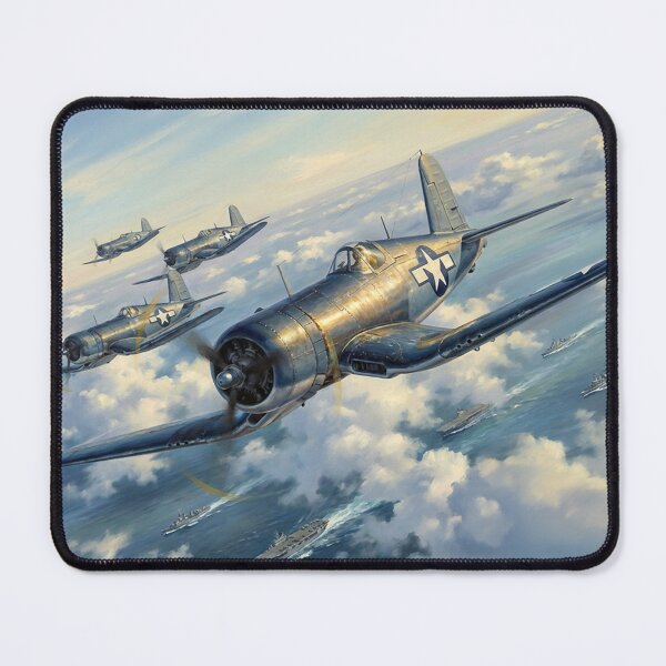 Item preview, F4U Corsairs Flying Over Pacific Fleet designed and sold by Airpower Art.