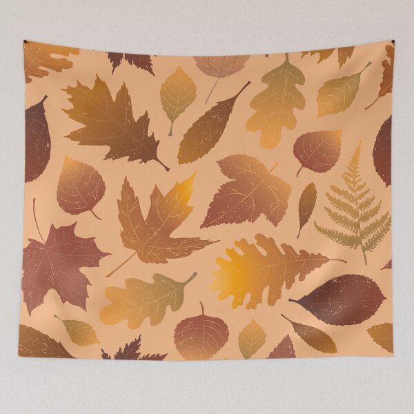 Item preview, Pressed Autumn Leaves – Cozy Botanical Woodland Pattern | Orange designed and sold by Frohyou.