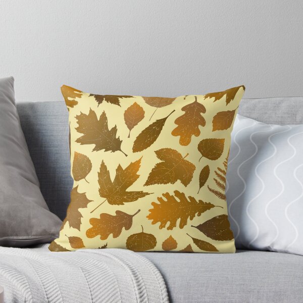Item preview, Pressed Autumn Leaves – Cozy Botanical Woodland Pattern | Yellow designed and sold by Frohyou.