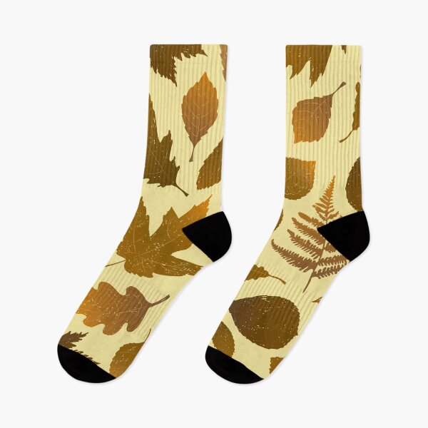 Item preview, Pressed Autumn Leaves – Cozy Botanical Woodland Pattern | Yellow designed and sold by Frohyou.