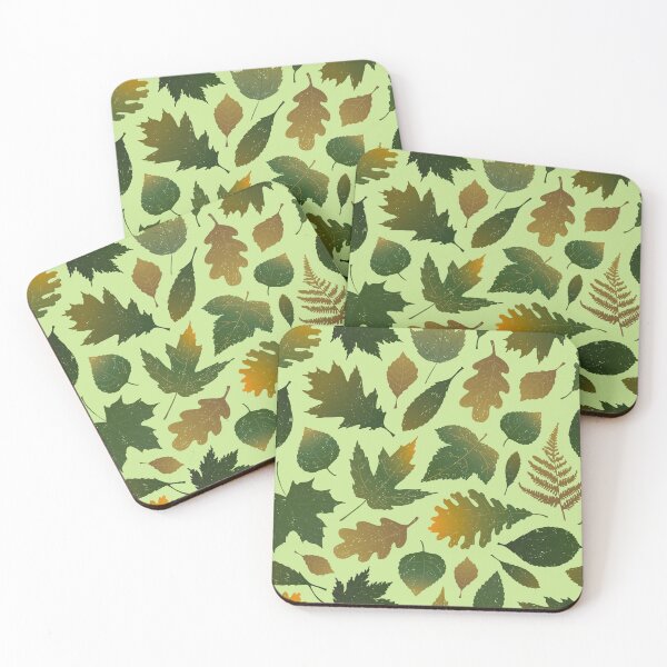 Item preview, Pressed Autumn Leaves – Cozy Botanical Woodland Pattern | Green designed and sold by Frohyou.