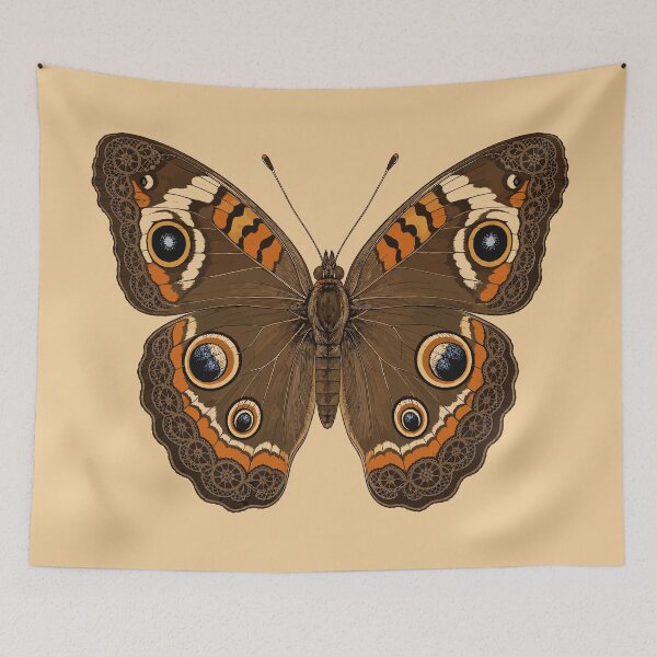 Item preview, Laced common buckeye butterfly designed and sold by etherElric.