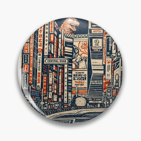 Item preview, Godzilla Shinjuku – Japan Linocut Print designed and sold by JAPANCE STUDIO.