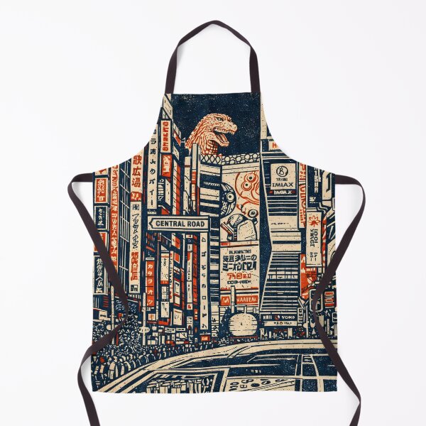Item preview, Godzilla Shinjuku – Japan Linocut Print designed and sold by JAPANCE STUDIO.