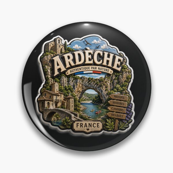 Item preview, Ardeche France 3D Relief Sticker French Alps River Canyon Nature Travel Adventure designed and sold by AstraDrip Studio.