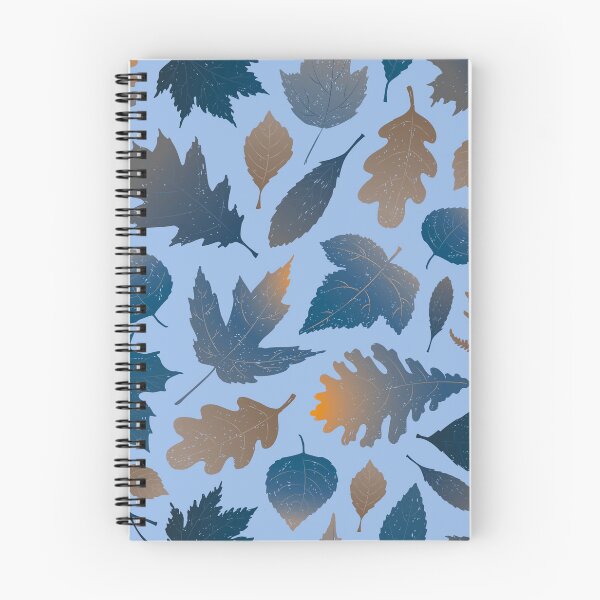 Item preview, Pressed Autumn Leaves – Cozy Botanical Woodland Pattern | Blue designed and sold by Frohyou.
