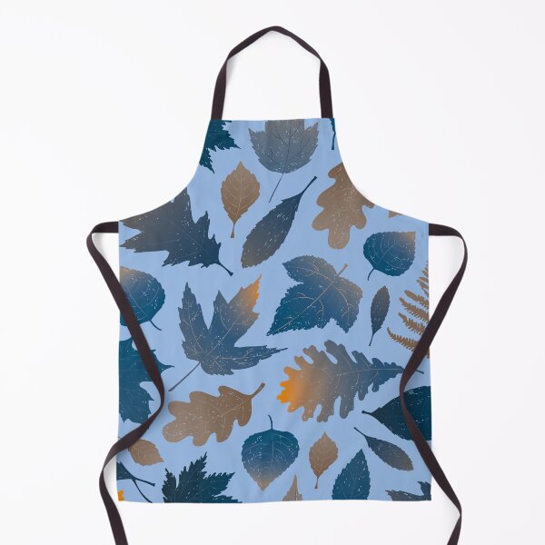 Item preview, Pressed Autumn Leaves – Cozy Botanical Woodland Pattern | Blue designed and sold by Frohyou.