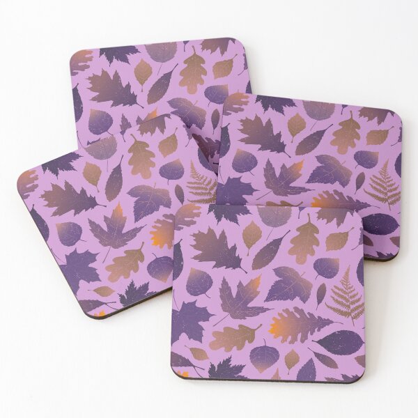 Item preview, Pressed Autumn Leaves – Cozy Botanical Woodland Pattern | Purple designed and sold by Frohyou.