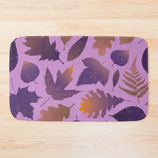 Item preview, Pressed Autumn Leaves – Cozy Botanical Woodland Pattern | Purple designed and sold by Frohyou.